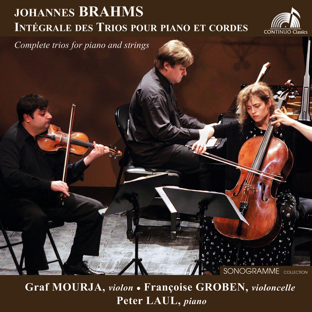 CD of the Brahms Trios for piano, violin and cello /G.Mourja - P.Laul - F.Groben